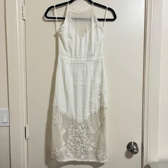 petite festival dresses Halter flower applique mesh mini dress main image 1